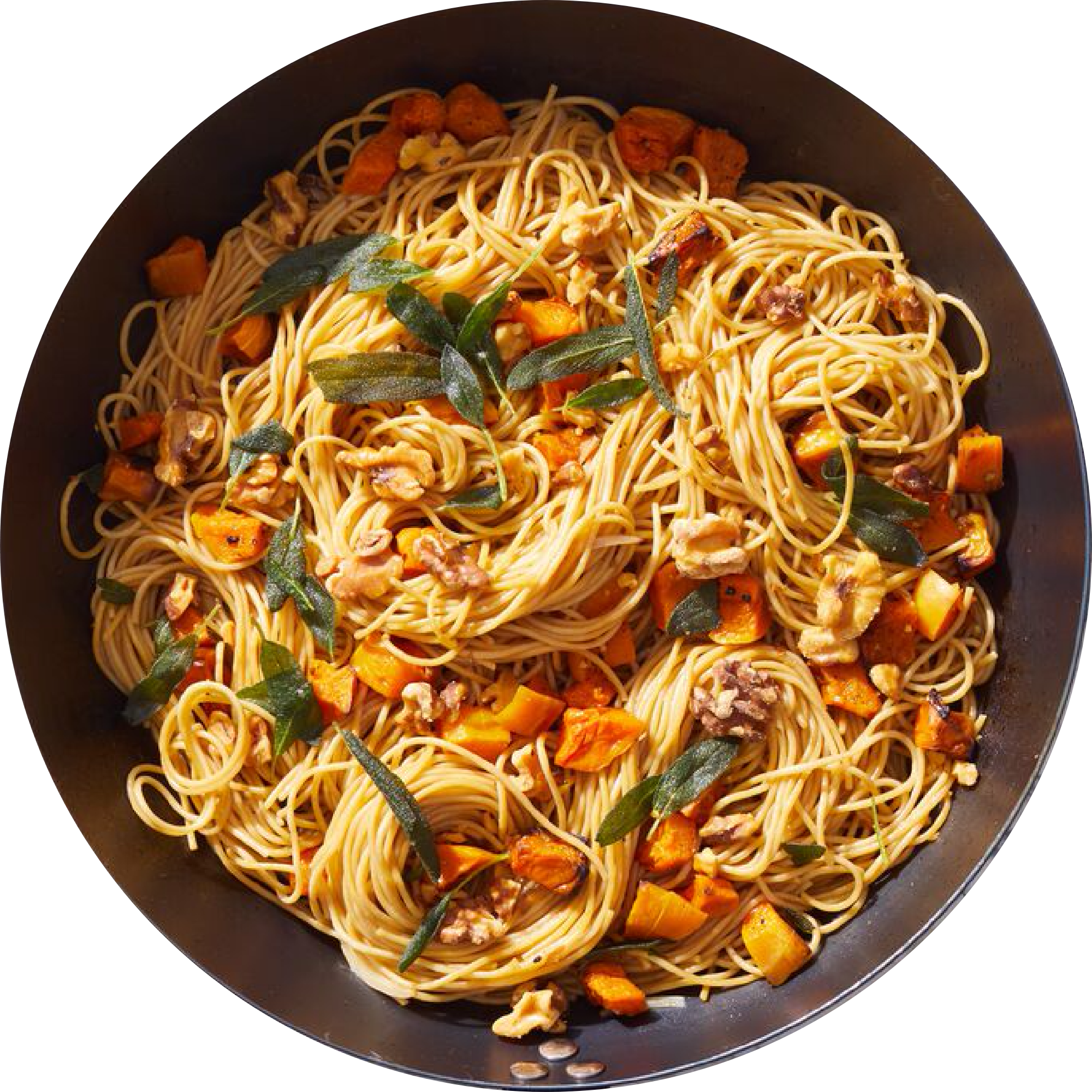 Whole-Wheat Spaghetti with Butternut Squash & Walnuts