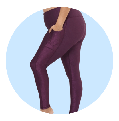 Burgundy high-rise leggings by Lola Getts, available at the WW Shop