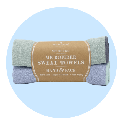 Set of two microfiber towels (one for hands, one for face) by Oak and Reed, available at the WW Shop