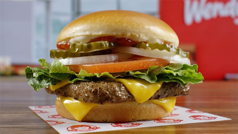 Image of Wendy's cheeseburger 