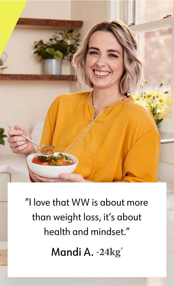 I love that WW is about more than weight loss, it's about health and mindset. Mandi A. -24kg