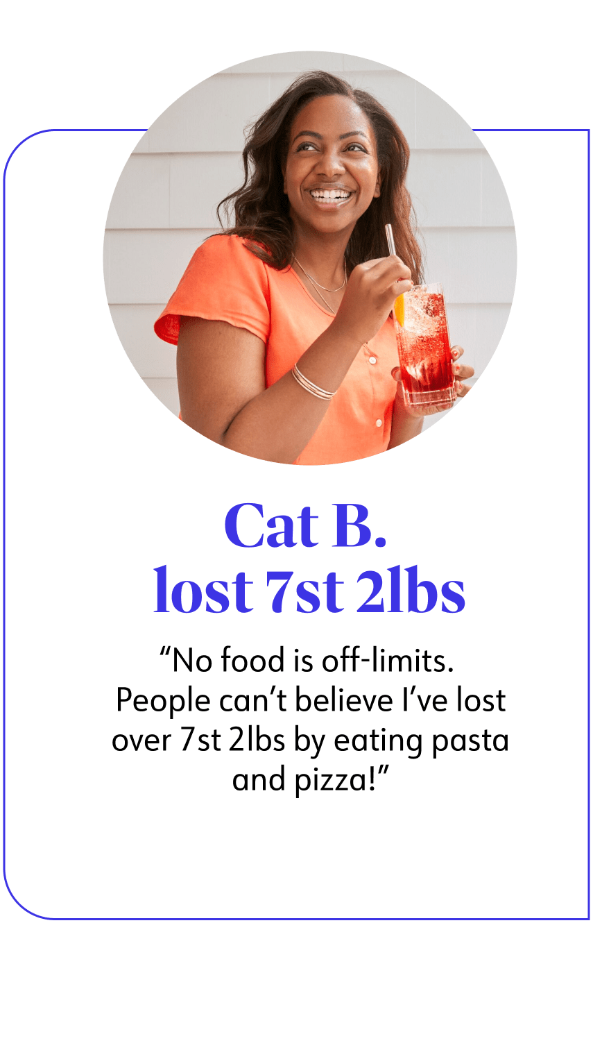 WW member Cat B lost 7st 2lbs^ no food is off-limits people can't believe i've lost over 7st 2 lbs by eating pasta and pizza!