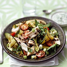 Photo of Grilled courgette, lentil & chicken salad with raita dressing by WW