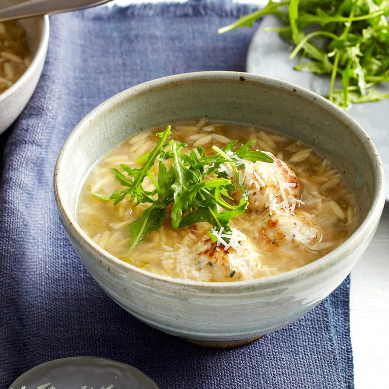Photo of Rosemary chicken meatball soup by WW