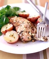 Photo of Greek lemon chicken thighs and potatoes by WW