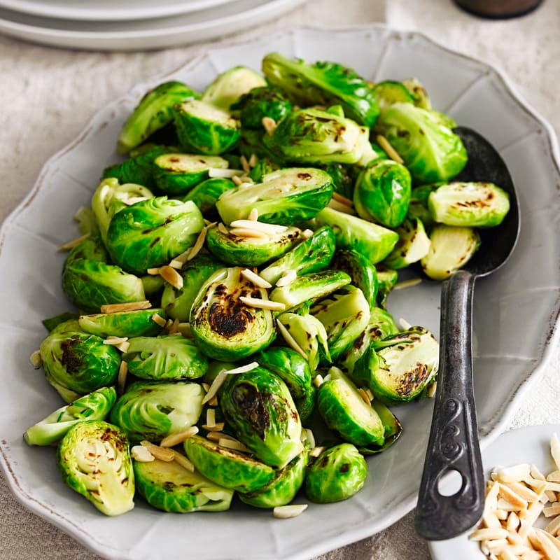 Photo of Pan-fried Brussels sprouts with almonds by WW
