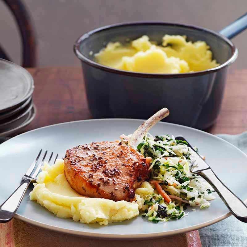 Photo of Caraway pork chops with sauteed cabbage by WW