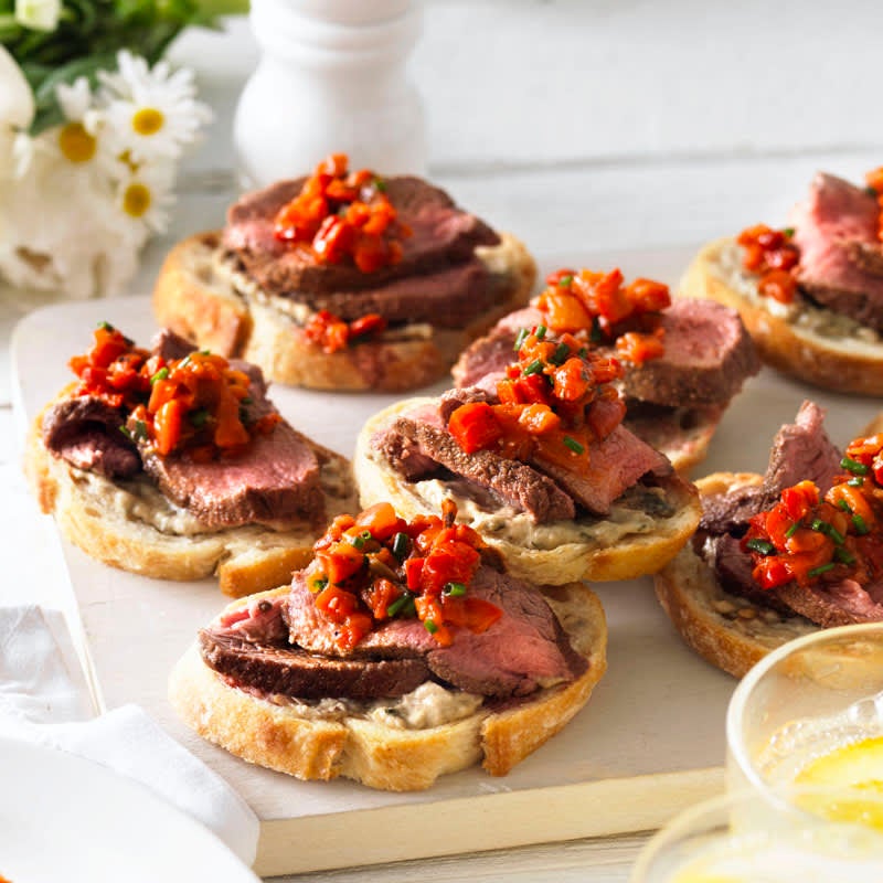 Photo of Lamb crostini with baba ganoush and capsicum salsa by WW
