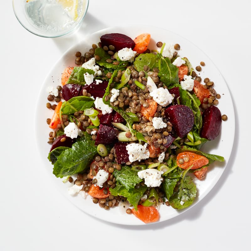 Photo of Lentil, beet, clementine, and kale salad by WW