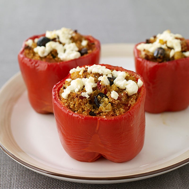 Stuffed Peppers with Mediterranean Spiced Quinoa