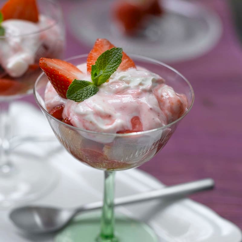 Foto Erdbeer-Creme-Dessert mit Sherry von WW
