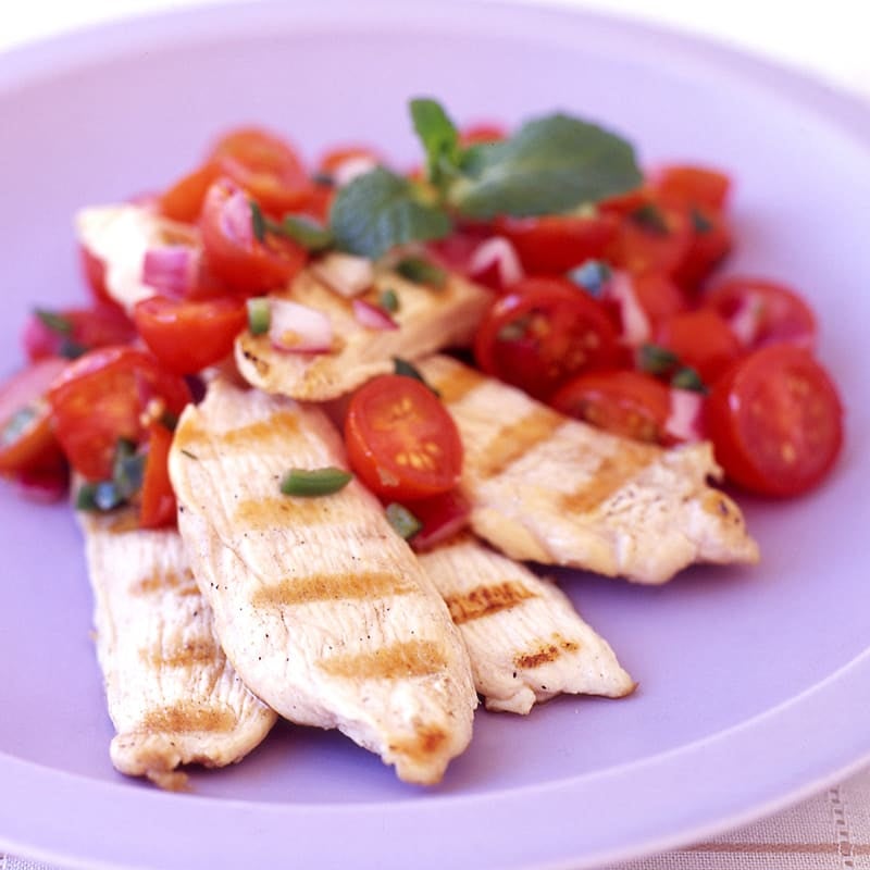 Photo of Grilled chicken with tomato and mint salsa by WW