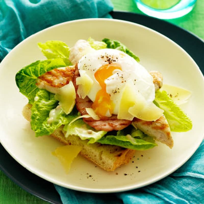 Photo of Chicken Caesar salad open sandwich by WW