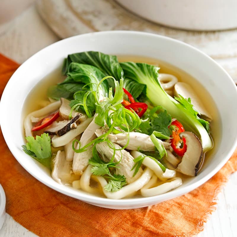 Photo of Chicken and udon noodle soup by WW
