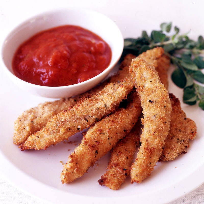 Photo of Parmesan chicken tenders with marinara dipping sauce by WW