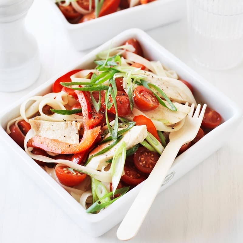 Photo of Chicken and rice noodle salad with ginger dressing by WW