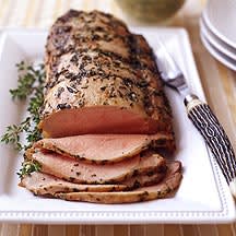 Photo of Garlic-Herb Roasted Pork Loin with Pear-Applesauce by WW