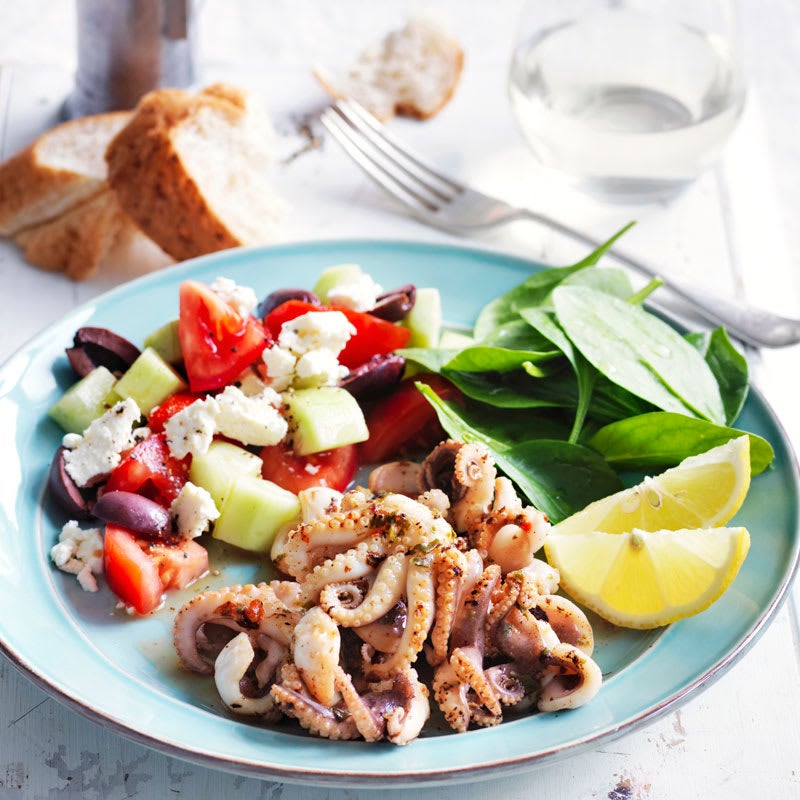 Photo of Chargrilled baby octopus with greek salad by WW