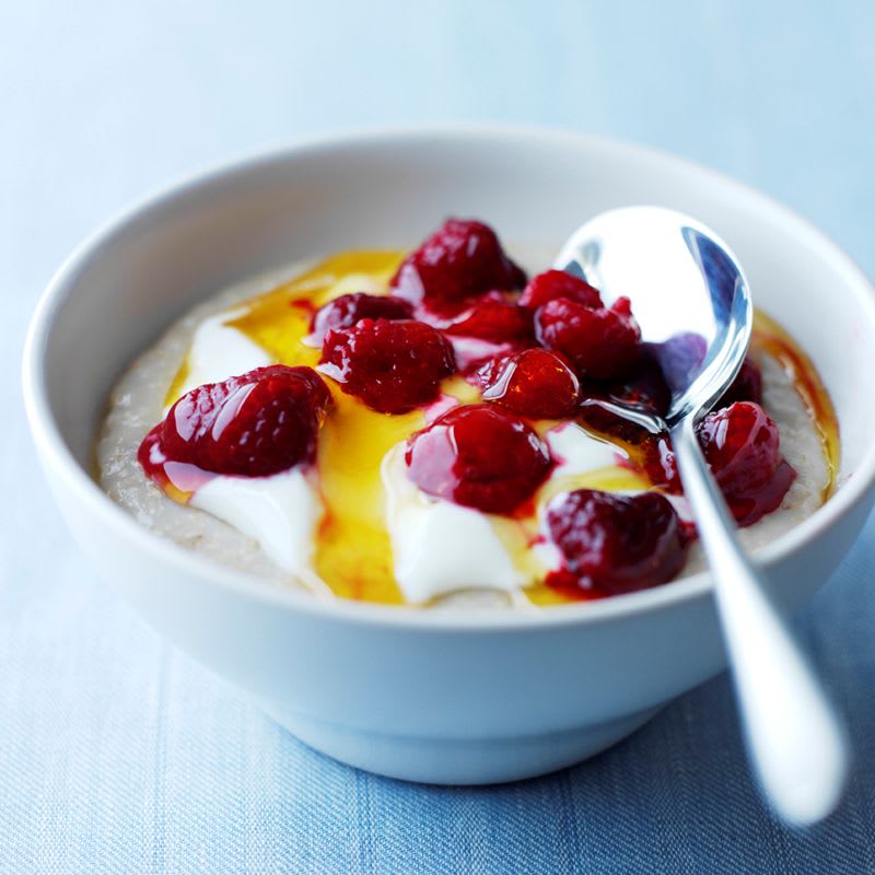 Photo of Porridge with raspberries & golden syrup by WW