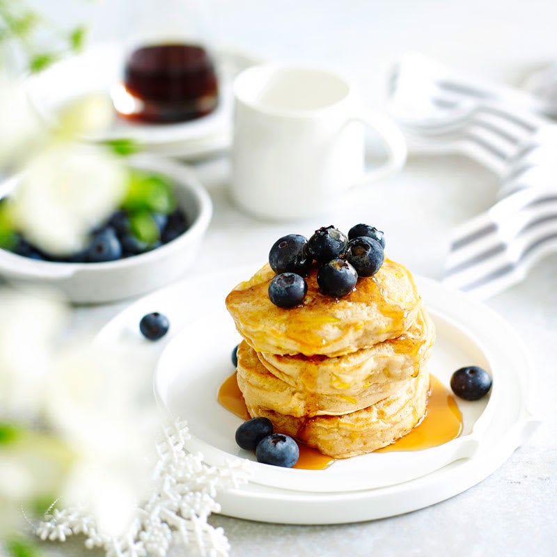 Photo of Spiced pumpkin hotcakes with blueberries by WW