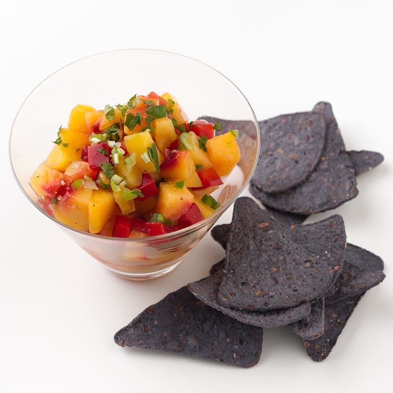 Photo of Peach Salsa with Baked Chips by WW