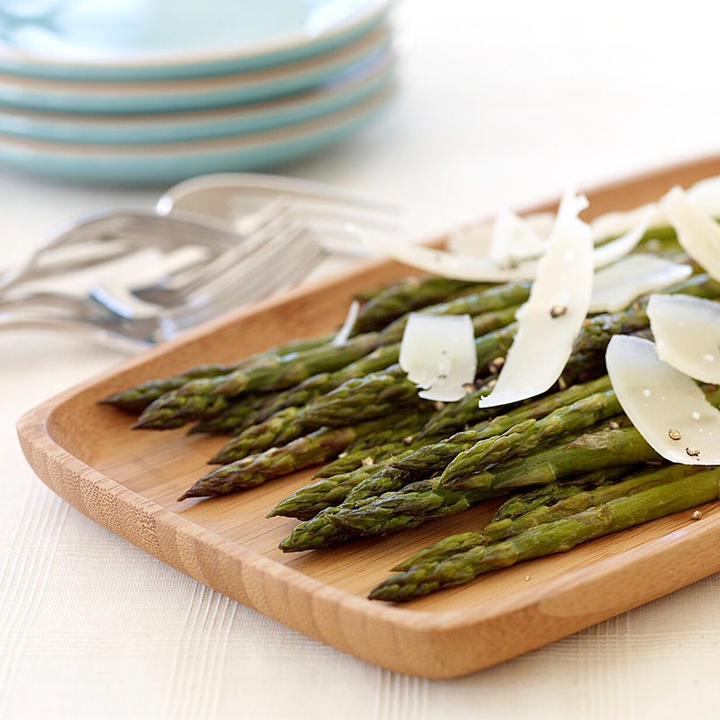 Photo of Roasted asparagus with shaved parmesan by WW