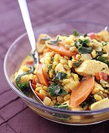 Photo of Curried barley with lentils and chicken by WW