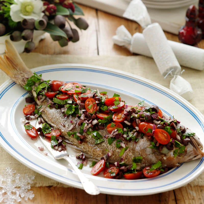 Photo of Whole baked snapper with olive and tomato salsa by WW
