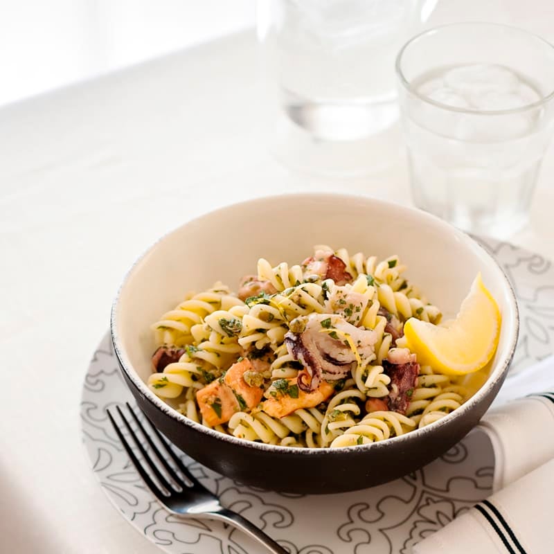 Photo of Pasta with salsa verde and seafood by WW
