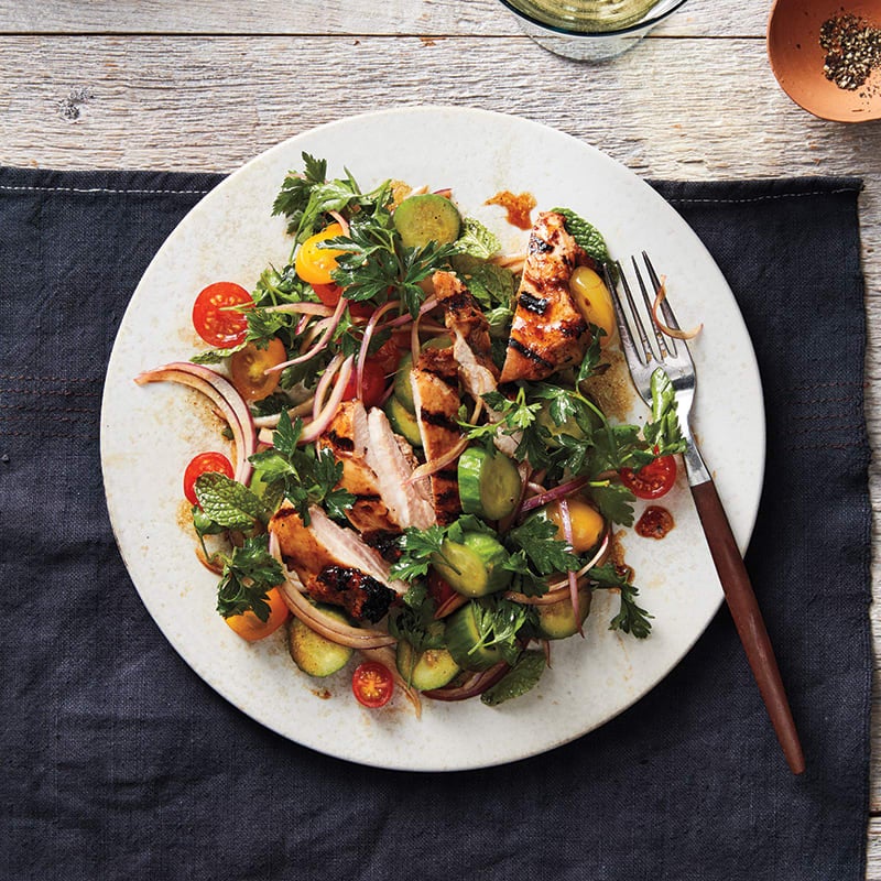 Photo of Grilled chicken with cucumber and herb salad by WW