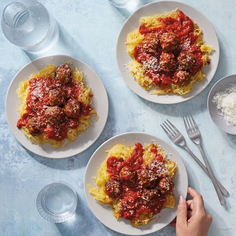 Photo of Spaghetti Squash with Beef & Ricotta Meatballs by WW