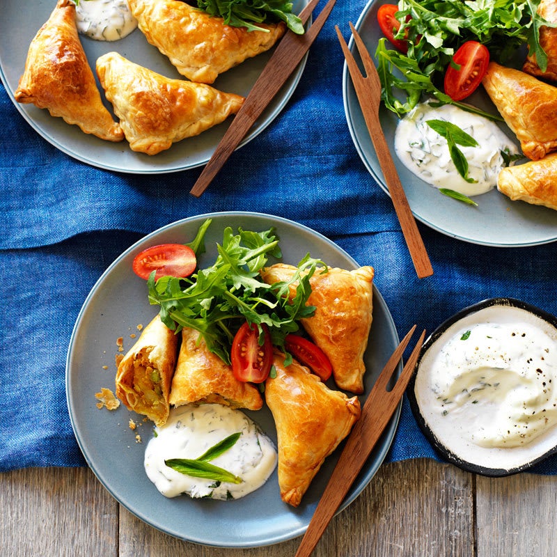 Photo of Potato and pea samosas with leafy greens by WW