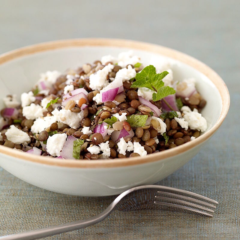 Photo of Lentil salad with fresh mint & goat cheese by WW