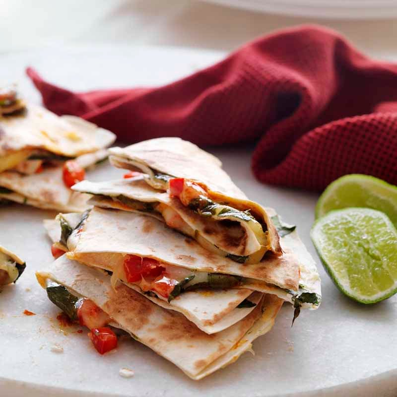 Photo of Spinach, capsicum and cheese quesadillas by WW