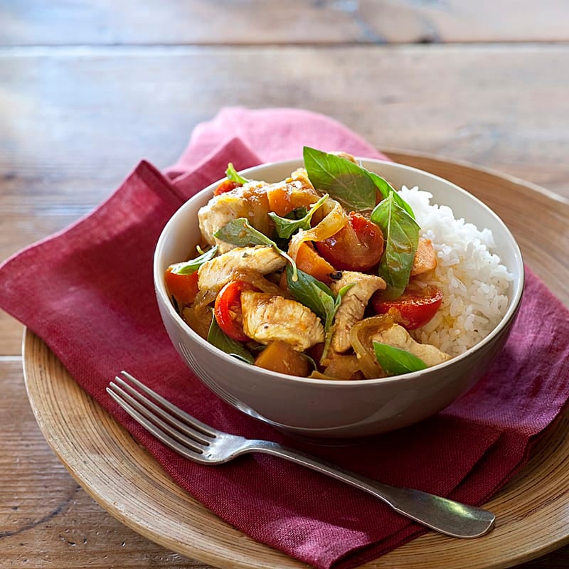 Photo of Yellow curry chicken with Thai basil by WW