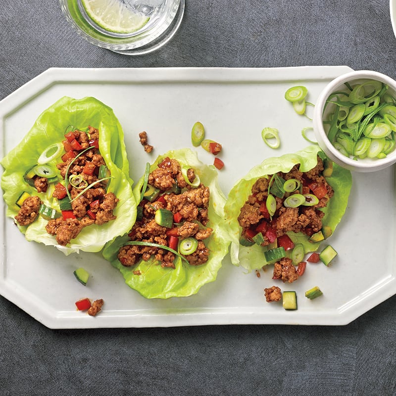 Photo of Spicy Pork & Vegetable Lettuce Wraps by WW