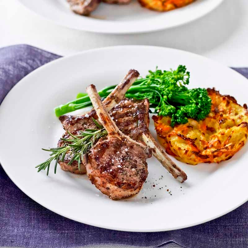 Photo of Rosemary lamb cutlets with carrot rosti by WW