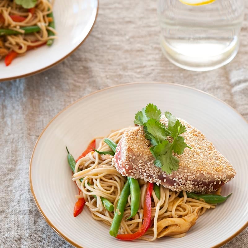 Photo of Sesame tuna with noodle salad by WW