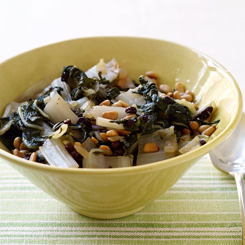 Photo of Braised Swiss Chard with Currants and Pine Nuts by WW