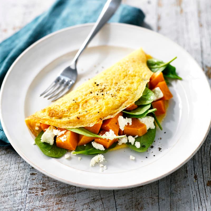 Photo of Sweet potato, feta and spinach omelette by WW