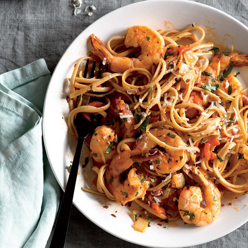 Photo of Smoky Shrimp & Roasted Red Pepper with Linguine by WW