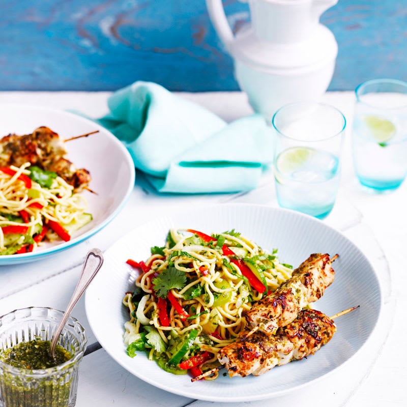 Photo of Nam jim chicken with egg noodle salad by WW