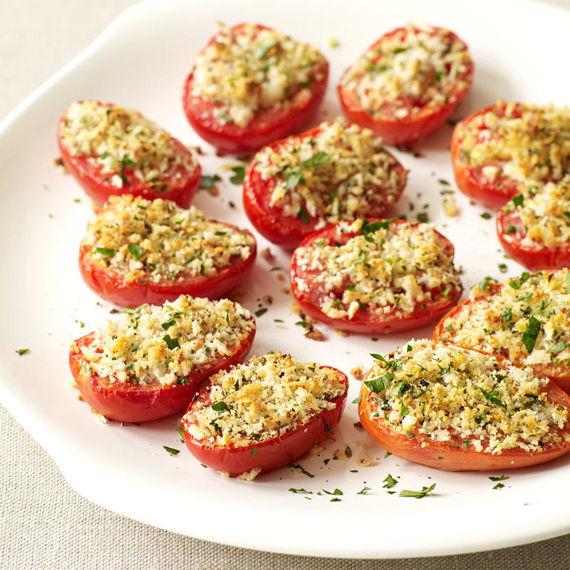 Photo of Roasted Tomatoes with Parmesan-Oregano Breadcrumbs by WW