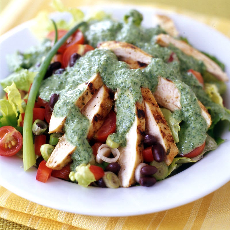 Photo of Southwest chicken salad with creamy green chili dressing by WW