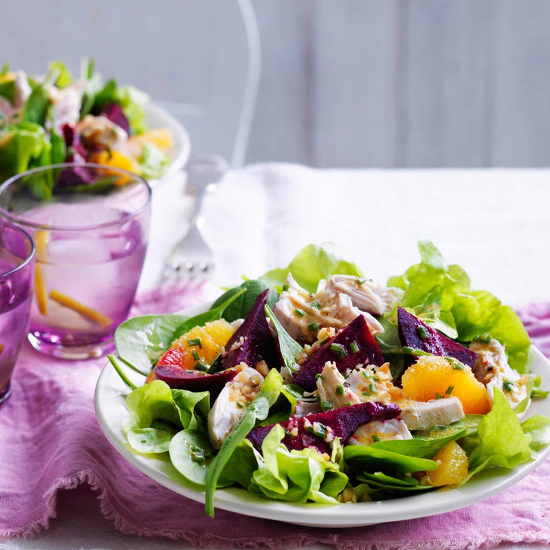 Photo of Poached chicken, baby beetroot and orange salad by WW