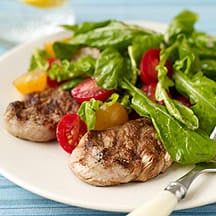 Photo of Grilled Pork with Arugula and Tomato Salad by WW