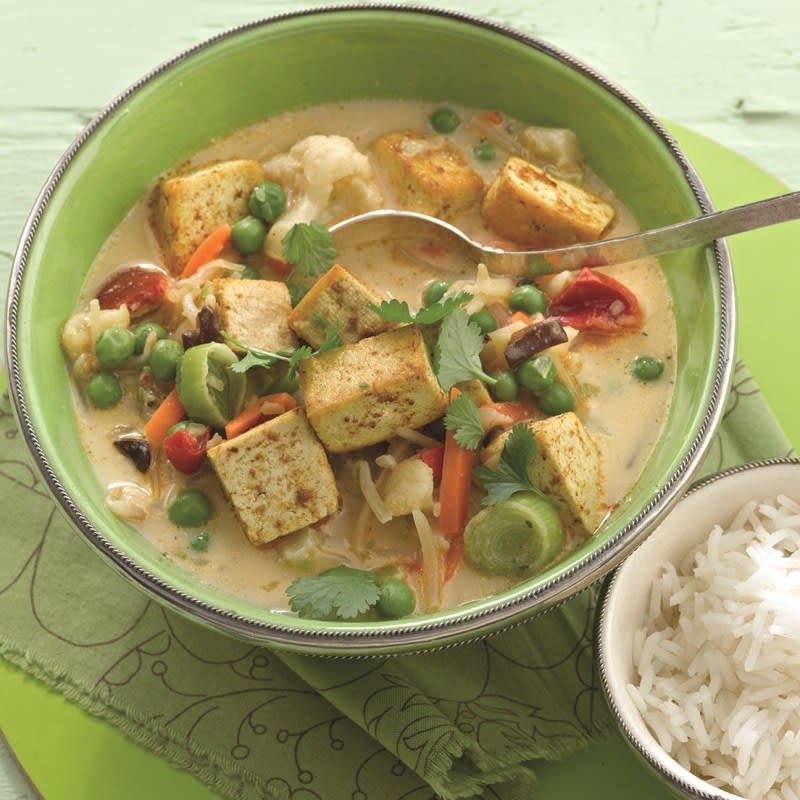 Foto van Curry met tofu en oosterse groente door WW