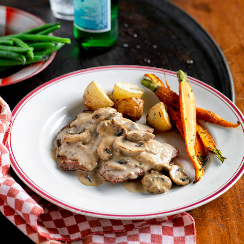 Photo of Veal scaloppine with creamy mushroom sauce by WW
