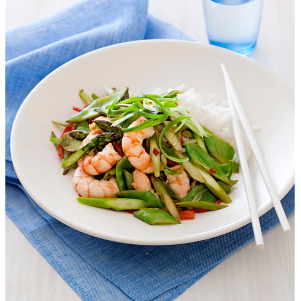 Photo of Chilli lime prawn and vegetable stir-fry by WW