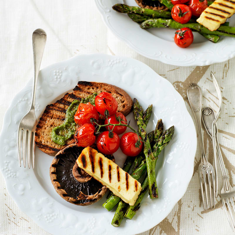 Photo of Grilled vegetables & haloumi on rye by WW